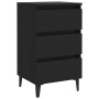 Mesitas noche con patas metal 2 uds negro 40x35x69 cm de vidaXL, Mesitas de noche - Ref: Foro24-805908, Precio: 137,15 €, Des...