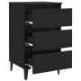 Mesitas noche con patas metal 2 uds negro 40x35x69 cm de vidaXL, Mesitas de noche - Ref: Foro24-805908, Precio: 137,15 €, Des...