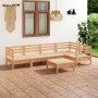 Gartenmöbel-Set 6-teilig aus massivem Kiefernholz von vidaXL, Gartensets - Ref: Foro24-3082702, Preis: 282,93 €, Rabatt: %