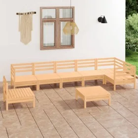 Gartenmöbel-Set 8-teilig aus massivem Kiefernholz von vidaXL, Gartensets - Ref: Foro24-3082742, Preis: 337,63 €, Rabatt: %