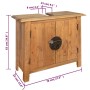 Mueble de lavabo madera maciza de pino 70x32x63 cm