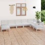 Gartenmöbel-Set 8-teilig aus massivem weißem Kiefernholz von vidaXL, Gartensets - Ref: Foro24-3082985, Preis: 397,70 €, Rabat...