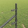 Valla de eslabones de cadena con postes Gris 1 x 25 m Acero