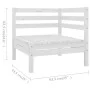 7-teiliges Gartenmöbel-Set massives Kiefernholz weiß von vidaXL, Gartensets - Ref: Foro24-3082748, Preis: 364,23 €, Rabatt: %