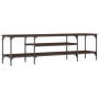 Mueble TV hierro madera contrachapada roble marrón 161x35x45 cm de vidaXL, Muebles TV - Ref: Foro24-831812, Precio: 75,27 €, ...