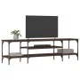 Mueble TV hierro madera contrachapada roble marrón 161x35x45 cm de vidaXL, Muebles TV - Ref: Foro24-831812, Precio: 74,32 €, ...