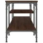 Mueble TV hierro madera contrachapada roble marrón 161x35x45 cm de vidaXL, Muebles TV - Ref: Foro24-831812, Precio: 74,32 €, ...