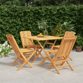 5-piece solid teak wood garden dining set by vidaXL, Garden sets - Ref: Foro24-3155036, Price: 421,88 €, Discount: %