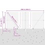 Valla de eslabones de cadena con postes Gris 1.6 x 25 m Acero