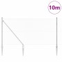 Valla de eslabones de cadena con postes Plateado 1.4 x 10 m