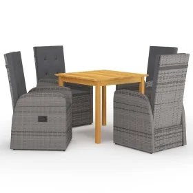 5-piece gray garden dining set by vidaXL, Garden sets - Ref: Foro24-3067718, Price: 740,00 €, Discount: %