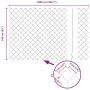 Valla de eslabones de cadena con postes Plateado 1.6 x 10 m