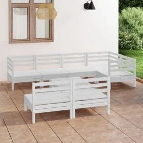 Garden furniture set 8 pieces solid white pine wood by vidaXL, Garden sets - Ref: Foro24-3082753, Price: 392,55 €, Discount: %