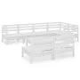 Gartenmöbel-Set 8-teilig aus massivem weißem Kiefernholz von vidaXL, Gartensets - Ref: Foro24-3082753, Preis: 392,55 €, Rabat...