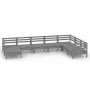 Gartenmöbel-Set 8-teilig aus massivem grauem Kiefernholz von vidaXL, Gartensets - Ref: Foro24-3082986, Preis: 417,67 €, Rabat...