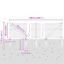 Valla de eslabones de cadena con postes Plateado 0.6 x 10 m