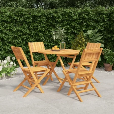 5-teiliges Garten-Esszimmerset aus massivem Teakholz von vidaXL, Gartensets - Ref: Foro24-3155029, Preis: 358,01 €, Rabatt: %