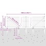 Valla de eslabones de cadena con postes Plateado 0.8 x 10 m