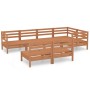 Gartenmöbel-Set 7-teilig aus massivem Kiefernholz honigbraun von vidaXL, Gartensets - Ref: Foro24-3082750, Preis: 384,43 €, R...