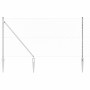Valla de eslabones de cadena con postes Plateado 1.4 x 10 m