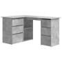 Eckschreibtisch aus grauem Beton-Sperrholz 145x100x76 cm von vidaXL, Schreibtische - Ref: Foro24-801093, Preis: 170,62 €, Rab...
