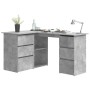 Eckschreibtisch aus grauem Beton-Sperrholz 145x100x76 cm von vidaXL, Schreibtische - Ref: Foro24-801093, Preis: 170,62 €, Rab...