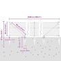 Valla de eslabones de cadena con postes Plateado 0.4 x 25 m
