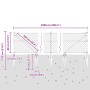 Valla de eslabones de cadena con postes Plateado 0.8 x 25 m