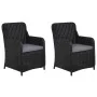 3-piece black garden dining set by vidaXL, Garden sets - Ref: Foro24-3067722, Price: 370,57 €, Discount: %