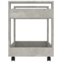 Schreibtischwagen aus betongrauem Sperrholz, 60 x 45 x 60 cm von vidaXL, Küchen - und Speisenwagen - Ref: Foro24-816604, Prei...
