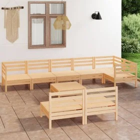 Juego de muebles de jardín 9 piezas madera maciza de pino de vidaXL, Conjuntos de jardín - Ref: Foro24-3082762, Precio: 389,6...