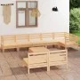 Gartenmöbel-Set 9-teilig aus massivem Kiefernholz von vidaXL, Gartensets - Ref: Foro24-3082762, Preis: 389,60 €, Rabatt: %