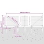 Valla de eslabones de cadena con postes Plateado 0.6 x 25 m