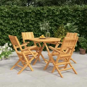 5-piece garden dining set solid teak wood by vidaXL, Garden sets - Ref: Foro24-3155030, Price: 405,43 €, Discount: %
