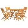 5-piece garden dining set solid teak wood by vidaXL, Garden sets - Ref: Foro24-3155030, Price: 411,10 €, Discount: %