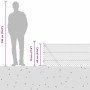 Valla de eslabones de cadena con postes Verde 0.6 x 10 m Acero