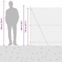 Valla de eslabones de cadena con postes Verde 1.5 x 10 m Acero