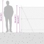 Valla de eslabones de cadena con postes Verde 1.4 x 10 m Acero