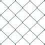 Valla de eslabones de cadena con postes Verde 1.6 x 10 m Acero