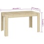 Sonoma Eichenfarbener Esstisch aus Sperrholz 140x74,5x76 cm von vidaXL, Küchen- und Esstische - Ref: Foro24-804205, Preis: 82...