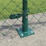 Valla de eslabones de cadena con postes Verde 0.4 x 25 m Acero