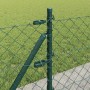 Valla de eslabones de cadena con postes Verde 0.4 x 25 m Acero