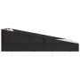 Tumbona cama de jardín ratán sintético negro 110x200 cm