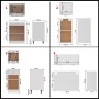 Achtteiliges Küchenmöbelset aus weißem Holzwerkstoff von vidaXL, Küchenschränke - Ref: Foro24-3067647, Preis: 500,73 €, Rabat...