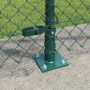 Valla de eslabones de cadena con postes Verde 1.2 x 25 m Acero