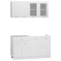 4-piece white engineered wood kitchen furniture set by vidaXL, Kitchen cabinets - Ref: Foro24-3067655, Price: 264,20 €, Disco...