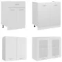 4-piece white engineered wood kitchen furniture set by vidaXL, Kitchen cabinets - Ref: Foro24-3067655, Price: 264,20 €, Disco...