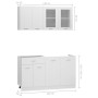 4-teiliges Küchenmöbel-Set aus Holzwerkstoff weiß von vidaXL, Küchenschränke - Ref: Foro24-3067655, Preis: 270,54 €, Rabatt: %