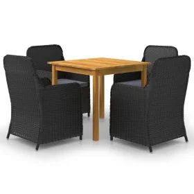 5-piece black garden dining set by vidaXL, Garden sets - Ref: Foro24-3067726, Price: 619,17 €, Discount: %