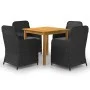 5-teiliges schwarzes Garten-Essset von vidaXL, Gartensets - Ref: Foro24-3067726, Preis: 617,96 €, Rabatt: %